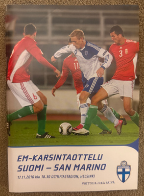 EM-KARSINTAOTTELU SUOMI-SAN MARINO OTTELUOHJELMA