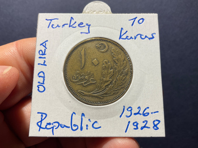 Turkey republic, old lira 10 kurus 1926 - 1928