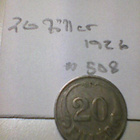 Unkari 20 filler 1926, km#508 - pikkukuva 1