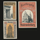 Saksa Notgeld 10, 25, 50 Pfg, Neubrandenburg 1922 - pikkukuva 1