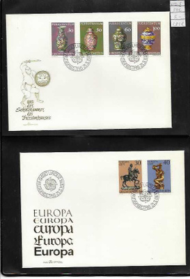 LIECHTENSTEIN 2 FDC KUORTA