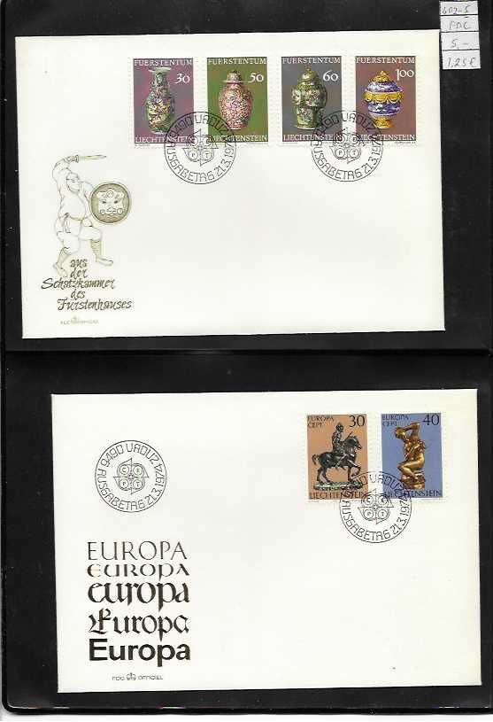 LIECHTENSTEIN 2 FDC KUORTA