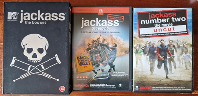 JACKASS the box set dvd boxi & 4 elokuvaa dvd:eet