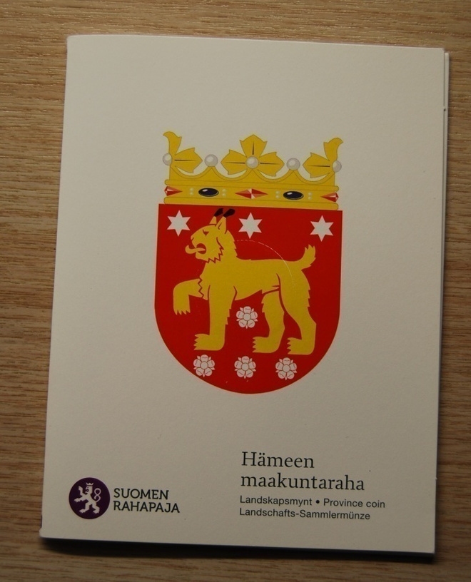 5 euro 2011 Hämeen maakuntaraha ( PROOF ) Blisterissä