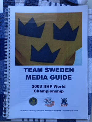 Team Sweden Media Guide. MM-kisat 2003.