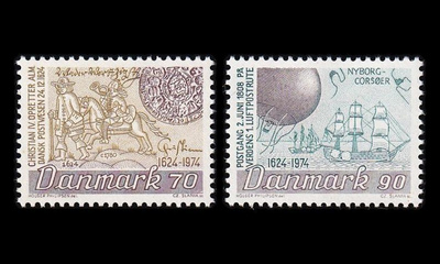 Tanska 577-8 ** Postilaitos 350v (1974)
