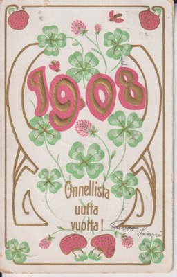 Onnellista Uutta Vuotta ! 1908 , e33