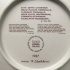 ARABIA KALEVALA vuosi- seinä lautanen 1987, Raija Uosikkinen - pikkukuva 2