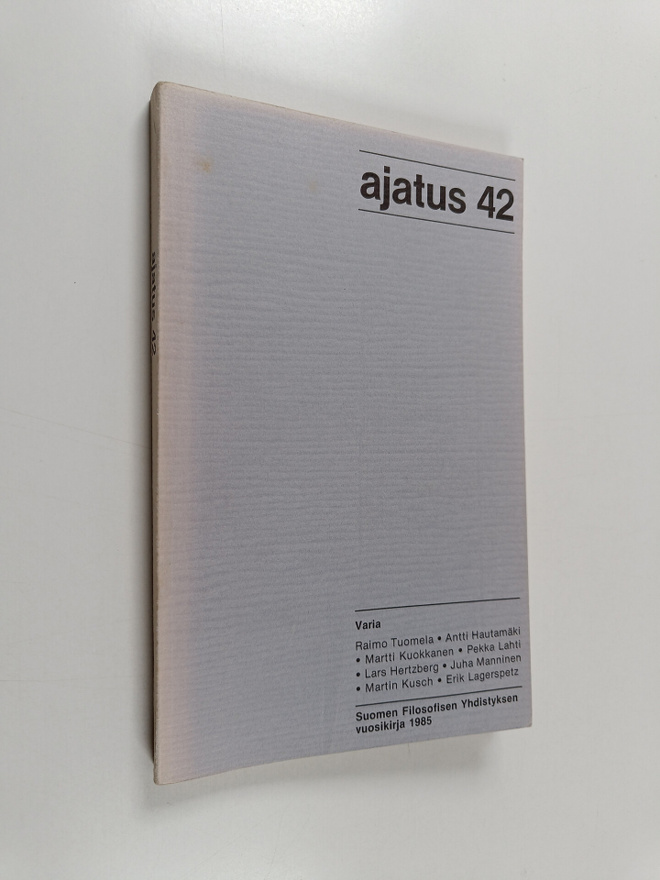 Ajatus 42 : Suomen filosofisen yhdistyksen vuosikirja 1985