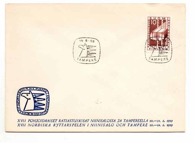 Tampere: Ratsastuskisat (erikoisleima  14.6.1959)
