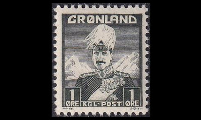 Grönlanti 1_II ** Christian X 1 öre typ II (1938)