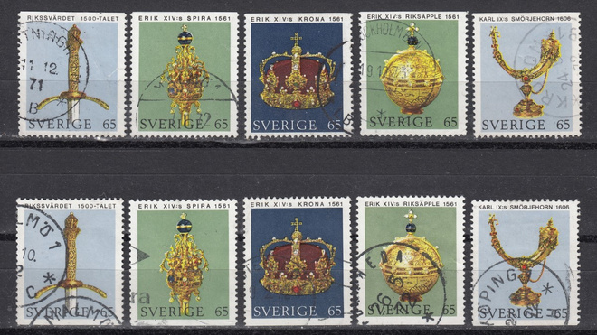 Ruotsi 1971 Fa 740B - 744B, Kuninkaalliset kunniamerkit