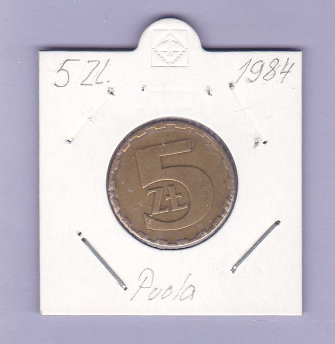 Puola 5 Zlotys v.1984 Y#81.1