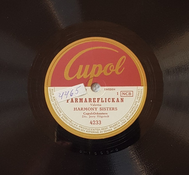 Savikiekko 1949 - Harmony Sisters - Cupol 4233