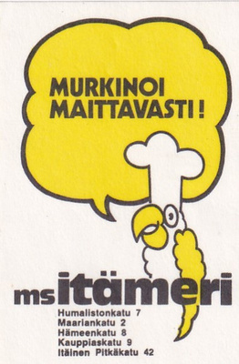 Helsinki, ms Itämeri , Murkinoi maittavasti !  s99