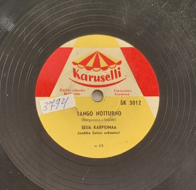 Savikiekko 1958 - Seija Karpiomaa - Karuselli SK 3012