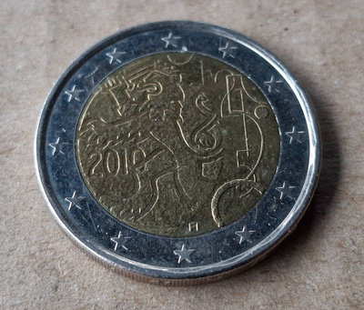 Suomalainen raha 150 vuotta 2 € erikoiskolikko 2010