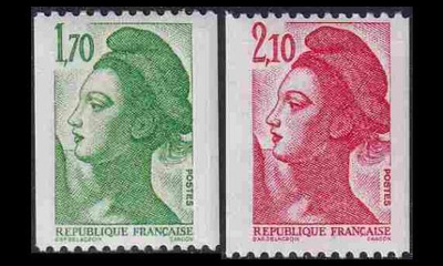Ranska 2454-5C ** Käyttösarja Liberté (1984)