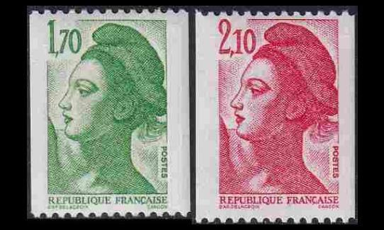 Ranska 2454-5C ** Käyttösarja Liberté (1984)