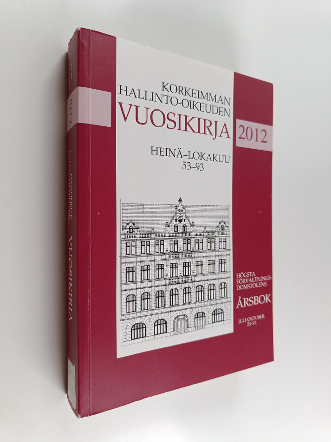 Korkeimman hallinto-oikeuden vuosikirja 2012, heinä-lokak...