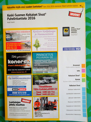Keski-Suomi Keltaiset sivut ja Puhelinluettelo 2016