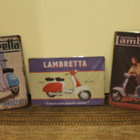 6 kpl Lambretta peltikylttiä - pikkukuva 2