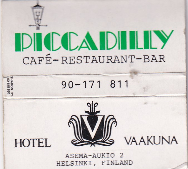 Helsinki, Piccadilly, Hotel Vaakuna     b633