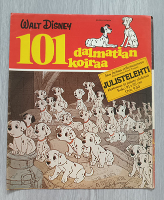 101 Dalmatiankoiraa julistelehti - Aku Ankan erikoisnro 1979