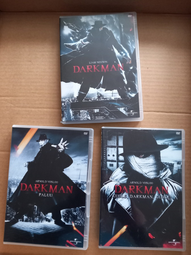 Darkman 1-3 Suomi dvd 6,5€/kpl