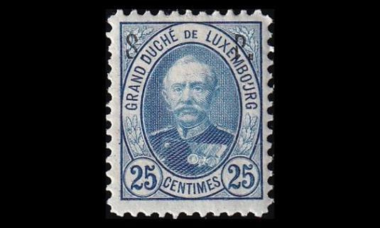 Luxemburg 50A * Virkamerkki 25 C (11½) (1891)