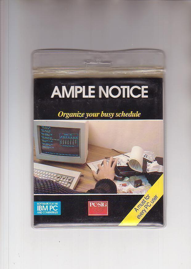 Levyke, lerppu, IBM PC, 1988, Ample Notice, 5 kpl.
