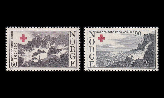 Norja 530-1 ** Punainen risti 100v (1965)