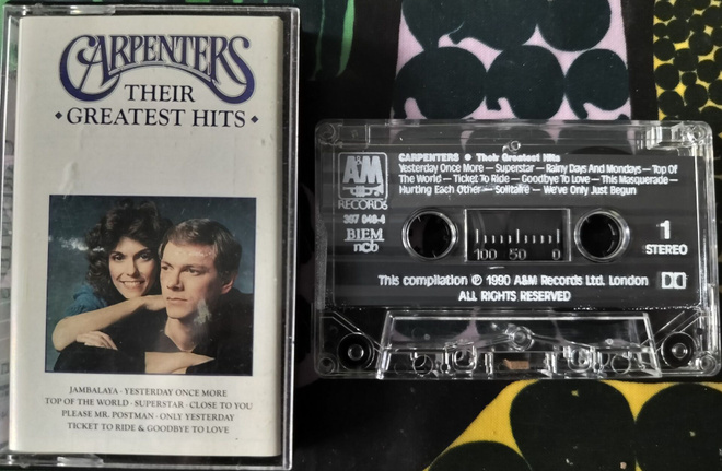 CARPENTERS-THEIR GREATEST HITS -Kasetti, AM RECORDS,v.1973