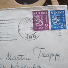 Ilmaposti kuori Turusta 1936 Englantiin malli 30 merkein - pikkukuva 2