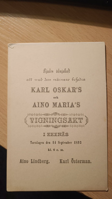 Vanha hääkutsu 1893