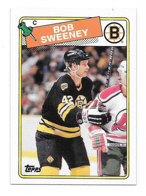 1988-89 Topps #134 Bob Sweeney Boston Bruins RC