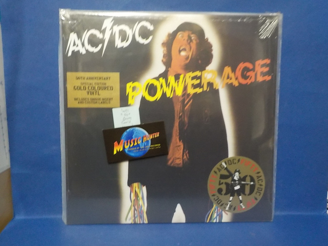 AC/DC - POWERAGE UUSI 2024 GOLD VINYL LP