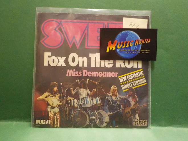 SWEET - FOX ON THE RUN EX-/EX+ GER -75 7" SINGLE