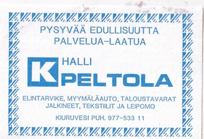 Kiuruvesi. K Halli Peltola     b501