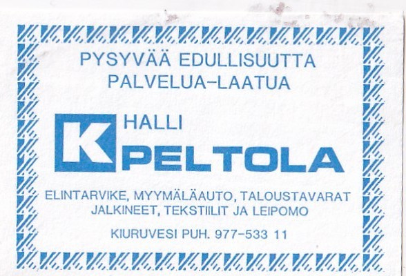 Kiuruvesi. K Halli Peltola     b501
