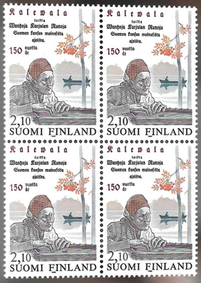 1985 4-LÖ 2,10 MK KALEVALA 150V. POSTITUOREENA
