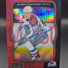 2017-18 OPC Mikko Rantanen Platinum Red Rainbow Retro Auto - pikkukuva 1