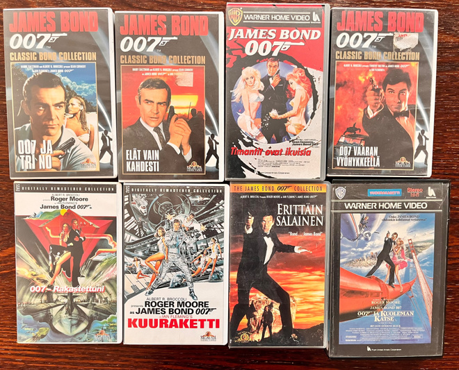 Vhs James Bond 007 kasetteja x 8 kpl