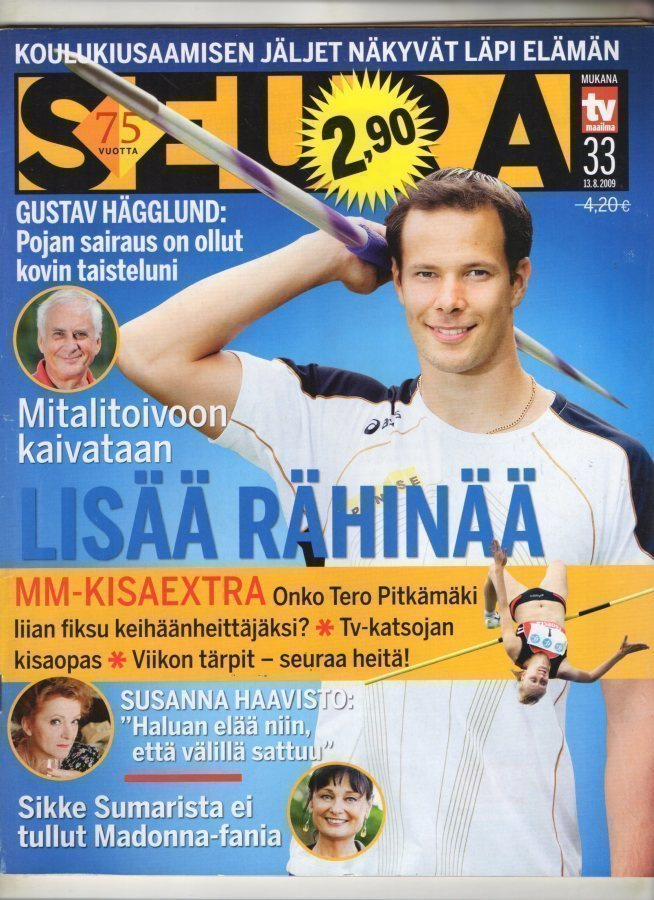 Seura n:o 33 2009 Tero. Sikke. Toivon laiva. Susanna.