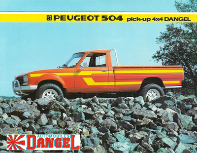 1986 Peugeot 504 Pickup 4x4 Dangel esite - KUIN UUSI