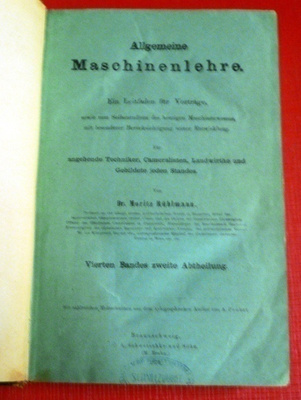 Dr. Moritz Ruhlmann : Allgemeine Maschinenlehre