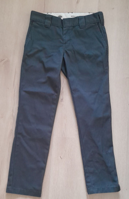 DICKIES 873 Slim Straight Work Harmaat Housut W30 X L30