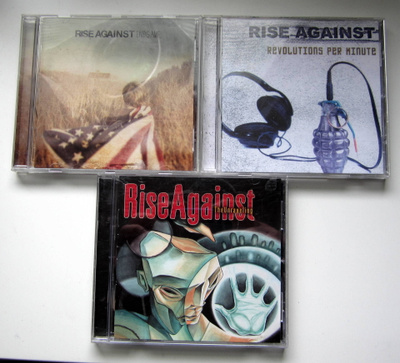 RISE AGAINST 3 kpl CD:t Endgame, Unraveling ja Revolutions