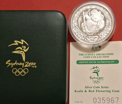 Australia, Koala 1 oz 999 hopeaa, Sydney Olympics.