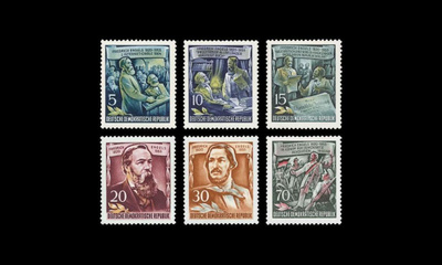 DDR 485-90 ** Friedrich Engels (1955)
